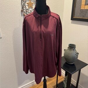 Greg Norman Collection Burgundy Quarter-Zip Jacket